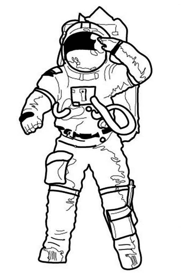 Astronaute Génial coloring page