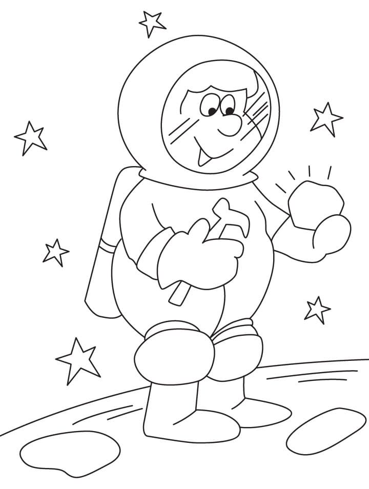 Astronaute Gratuit Pour les Enfants coloring page