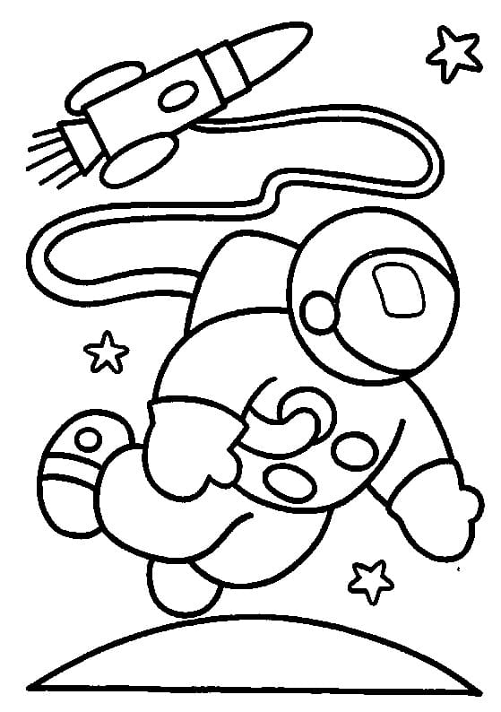 Astronaute Mignon coloring page