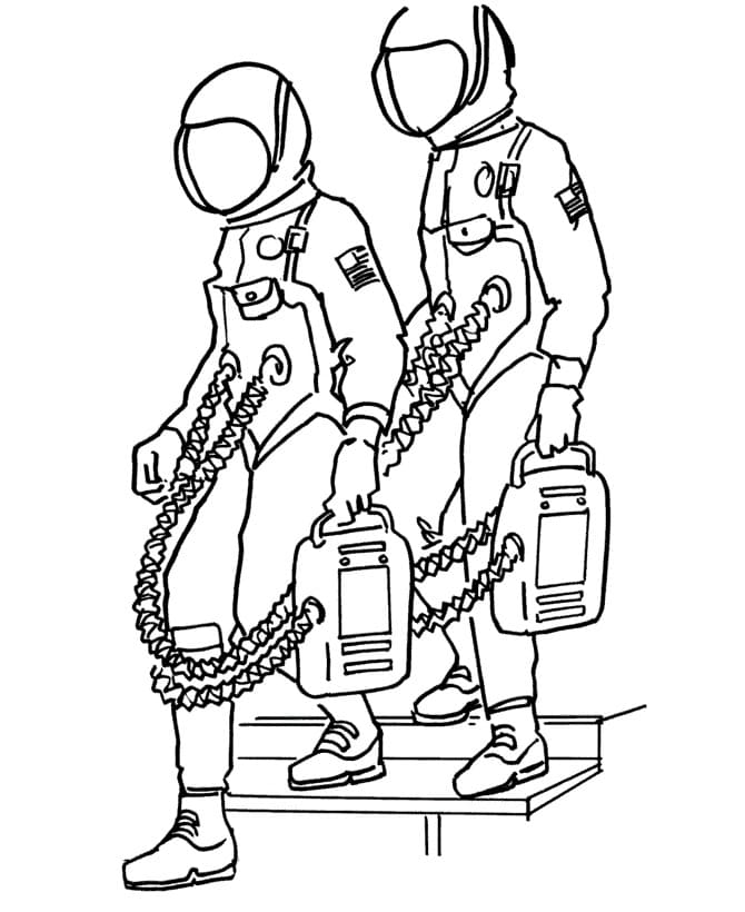 Astronautes Pour les Enfants coloring page