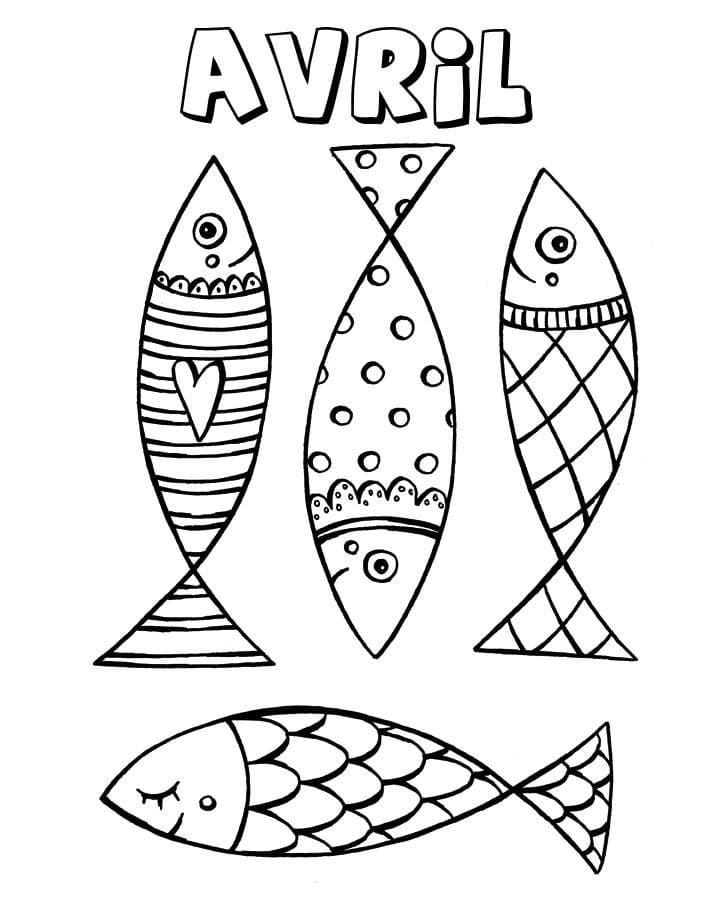 Avril 1 coloring page