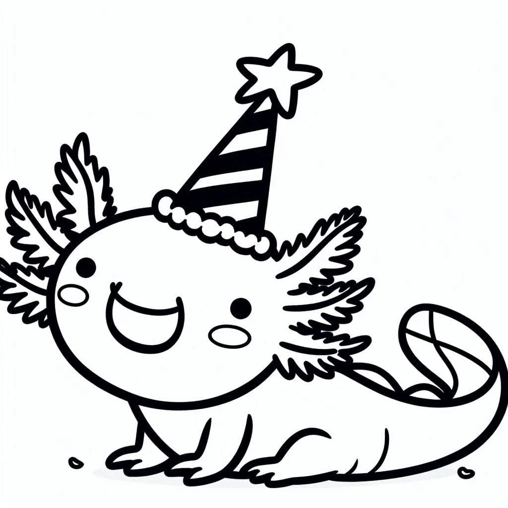 Coloriage Axolotl 1