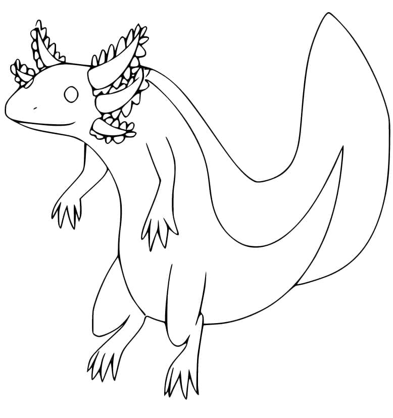 Axolotl Pour Enfants coloring page