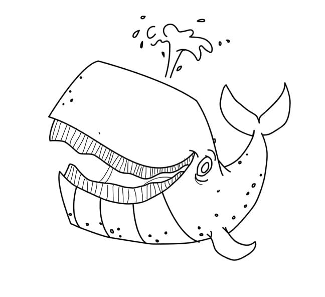 Baleine Drôle coloring page