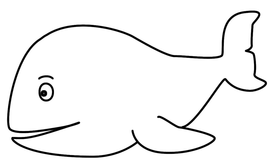 Coloriage Baleine Facile