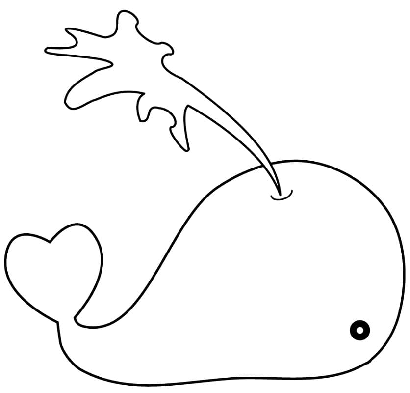 Baleine Simple coloring page