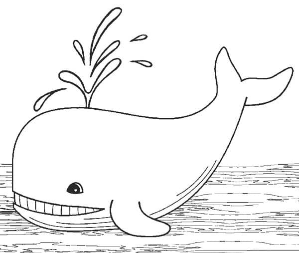 Baleine Souriante coloring page