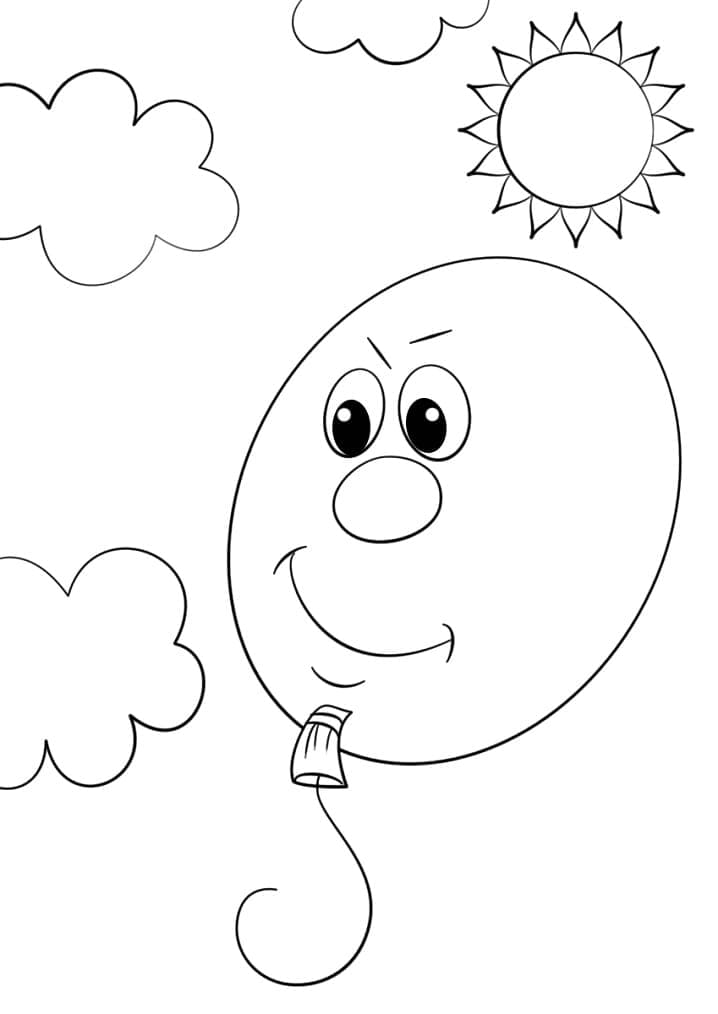 Ballon de Dessin Animé coloring page