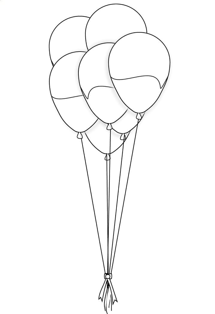Ballons 1 coloring page
