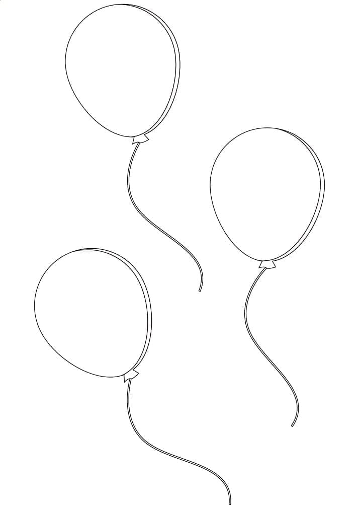 Ballons 2 coloring page