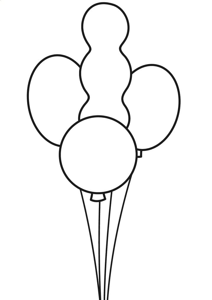 Ballons 3 coloring page