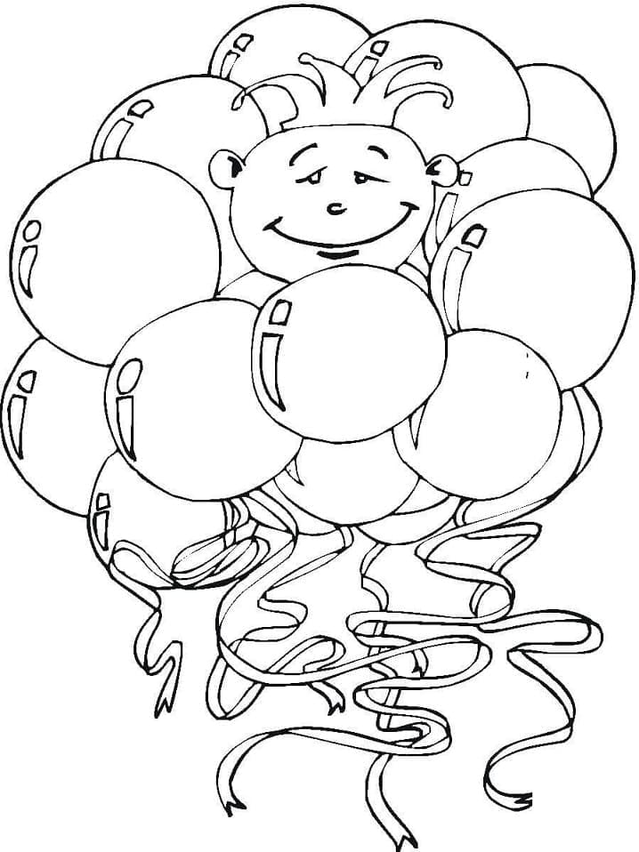 Ballons 4 coloring page