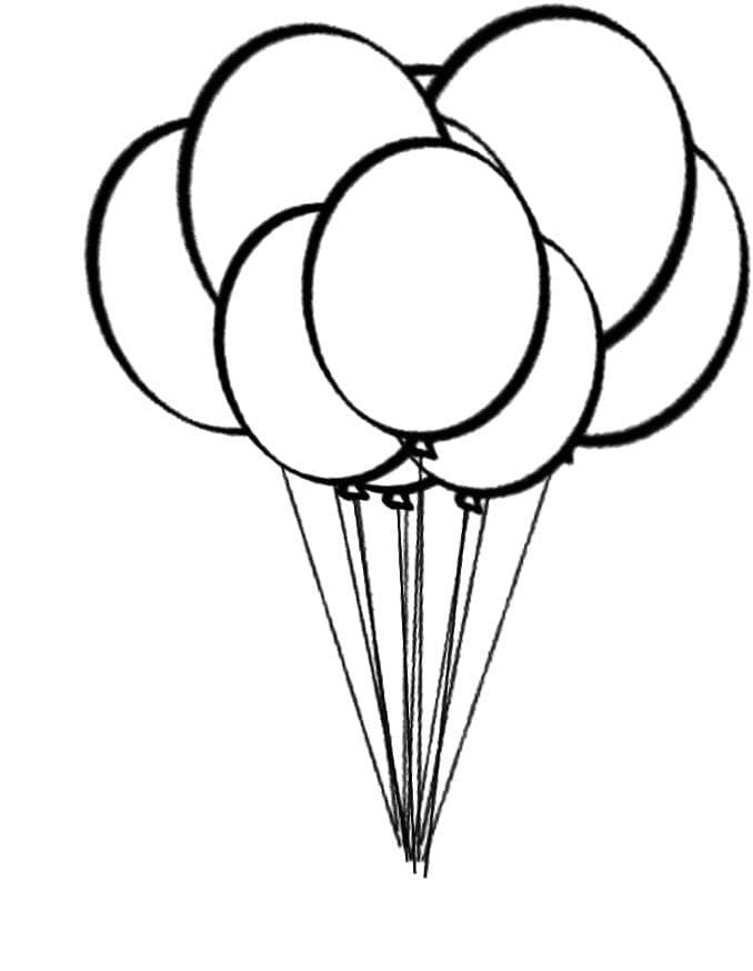 Ballons Simples coloring page