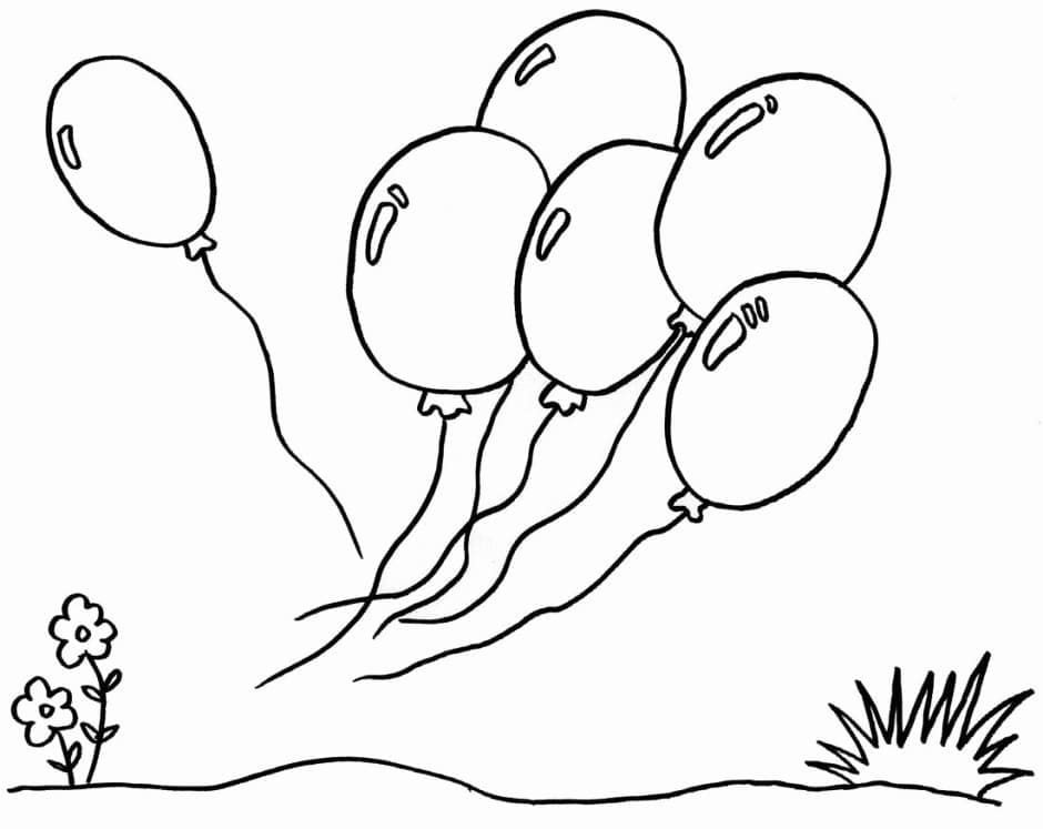 Ballons Volants coloring page