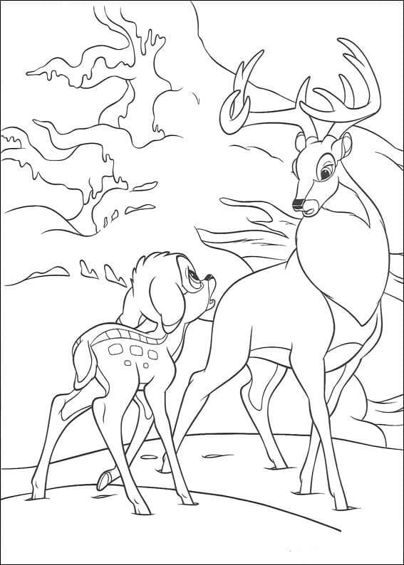 Bambi Gratuit coloring page