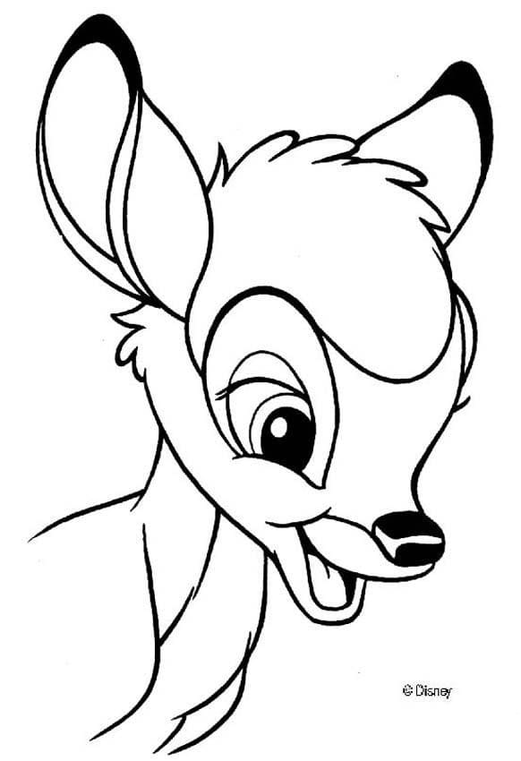 Coloriage Bambi Mignon