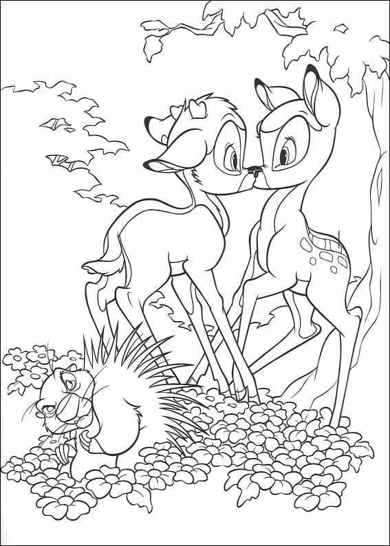 Coloriage Bambi Pour Enfants