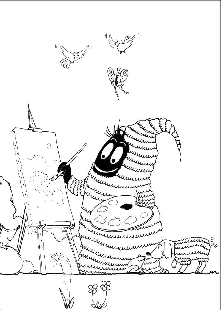 Barbouille de Barbapapa coloring page