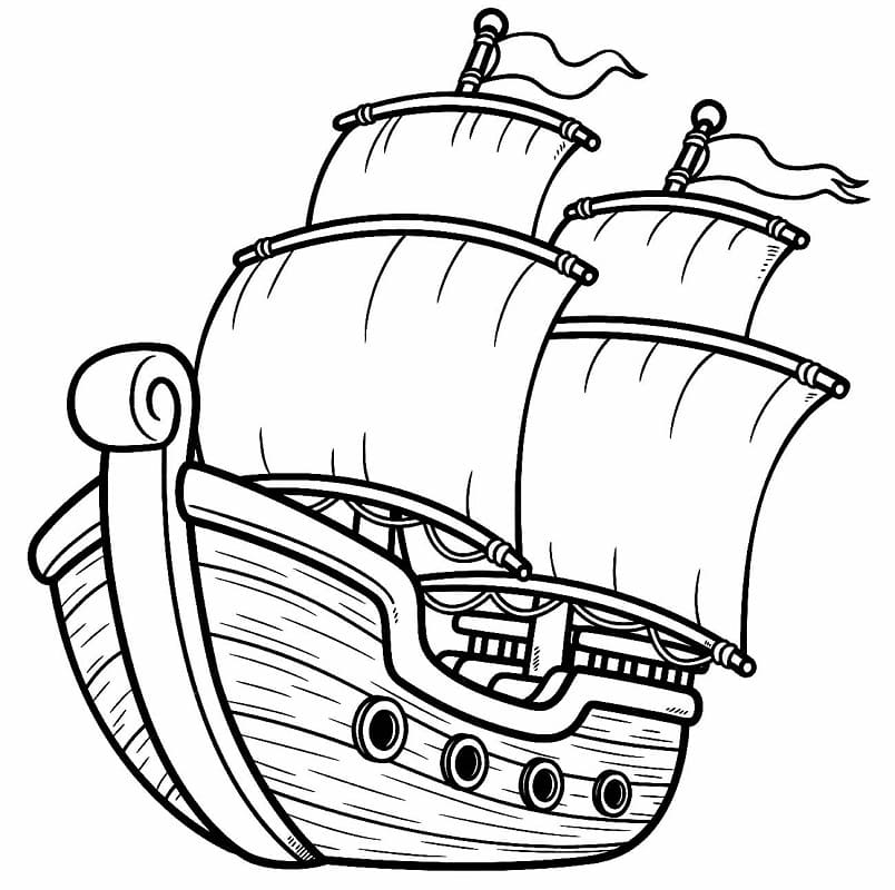 Bateau Pirate 1 coloring page