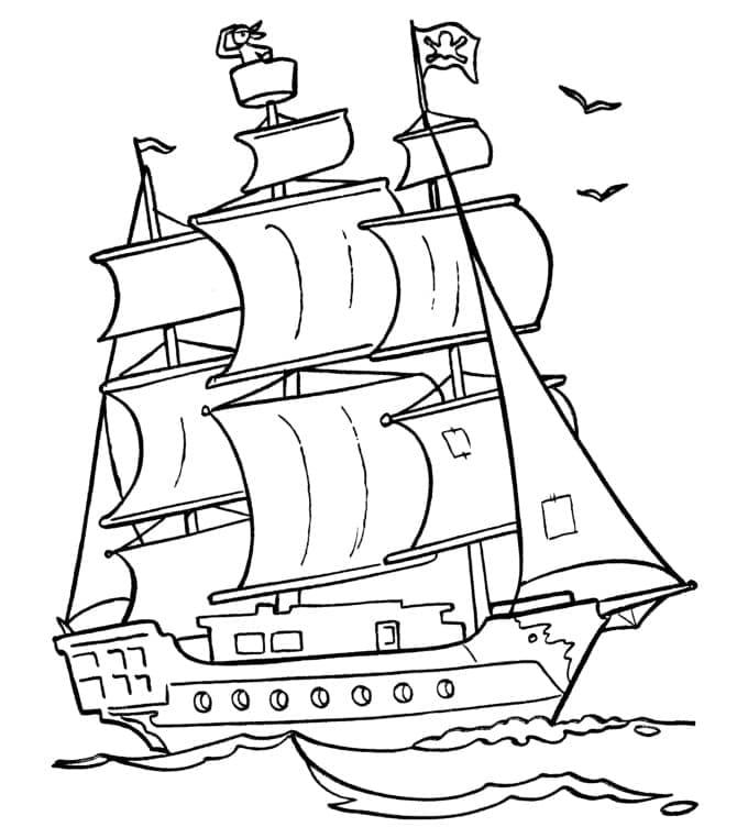Bateau Pirate 12 coloring page