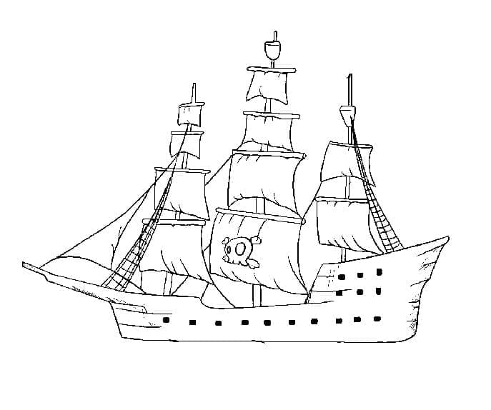 Bateau Pirate 13 coloring page