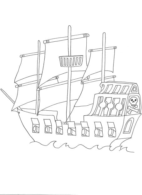 Bateau Pirate 4 coloring page