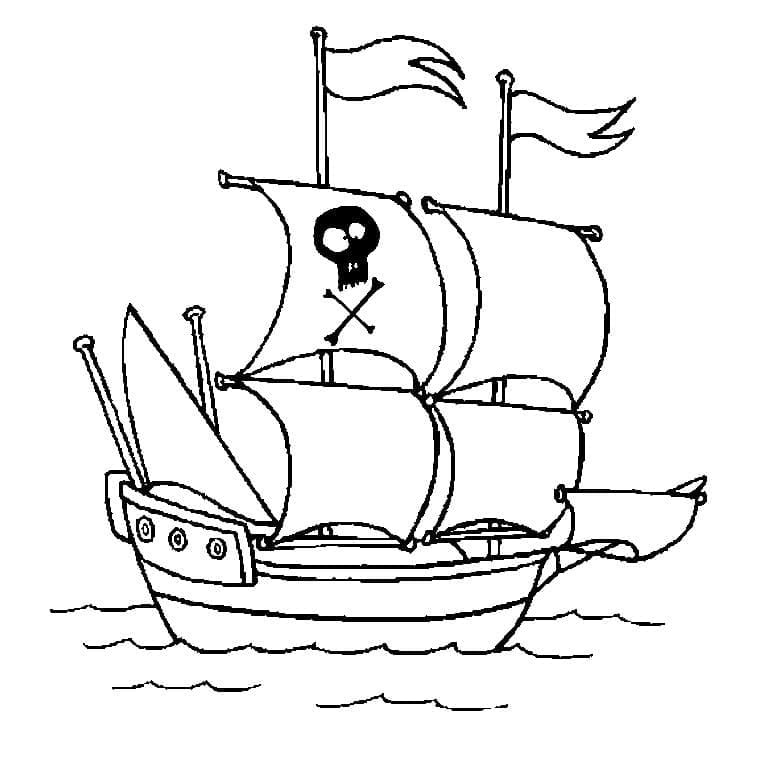 Bateau Pirate 8 coloring page