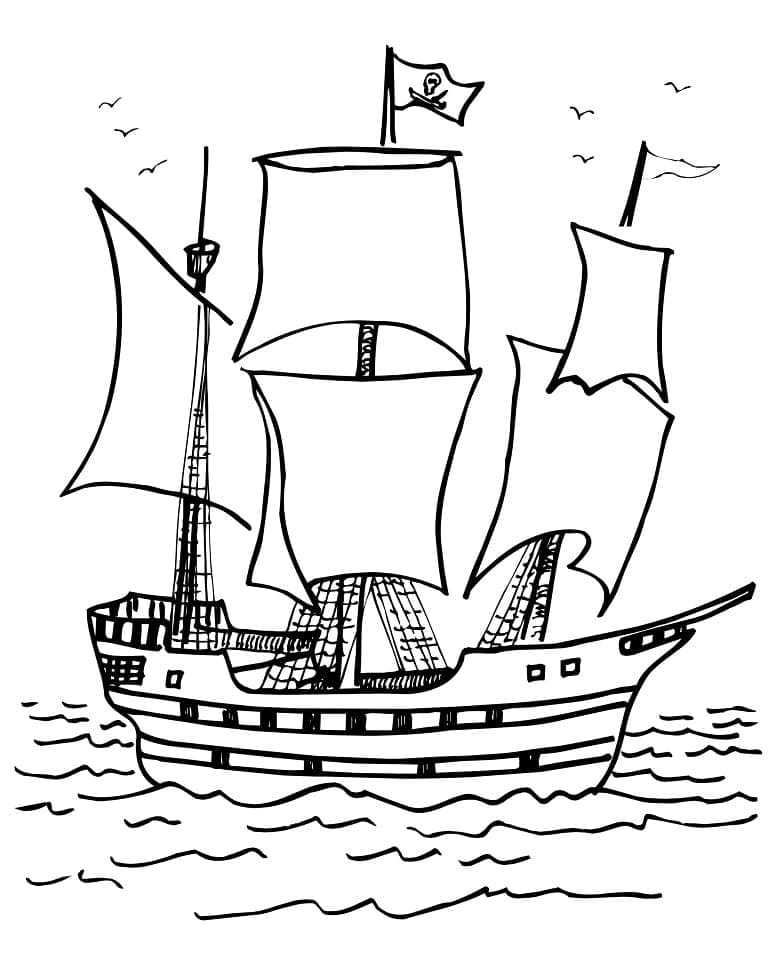 Bateau Pirate 9 coloring page