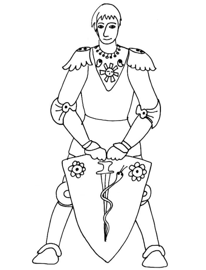 Beau Chevalier coloring page