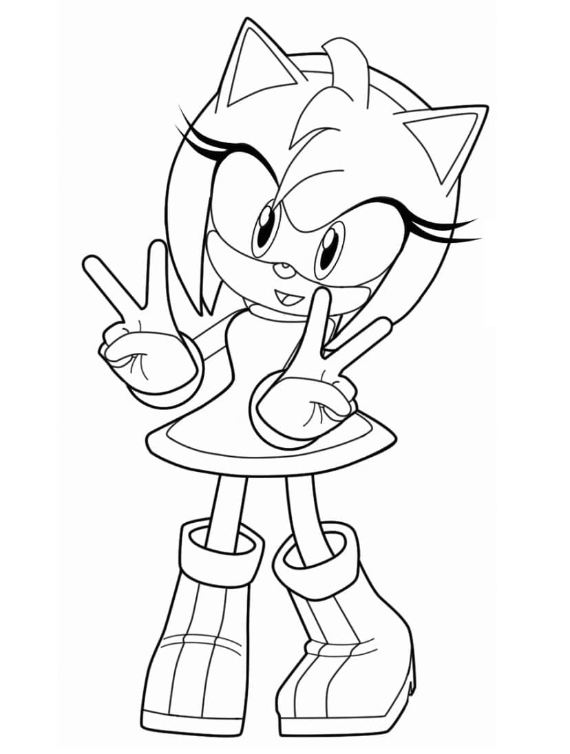 Coloriage Belle Amy Rose