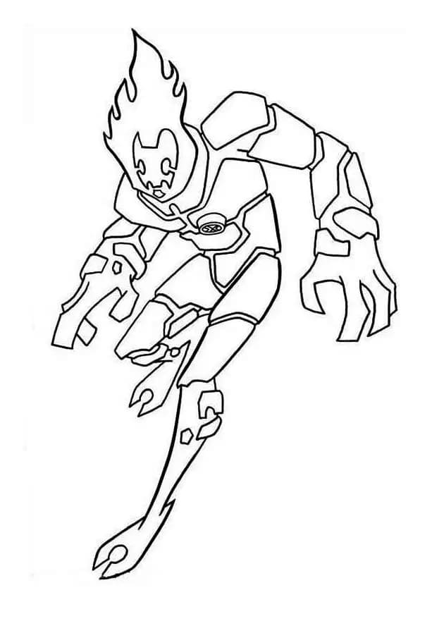 Ben 10 Inferno coloring page
