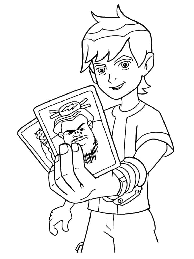 Ben 10 Souriant coloring page