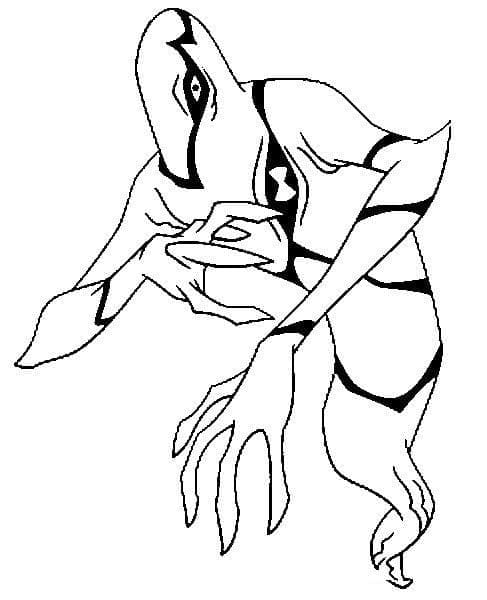 Ben 10 Spectral coloring page