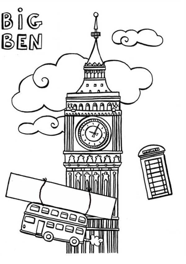 Big Ben 3 coloring page