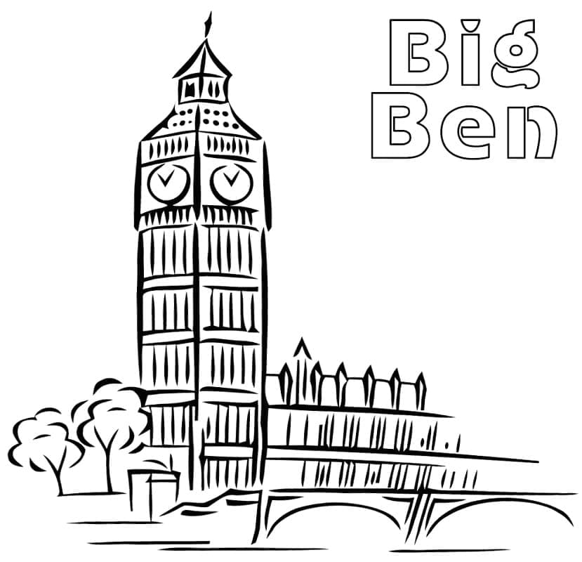 Coloriage Big Ben à Londres