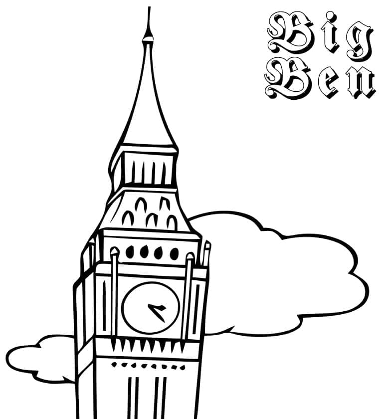 Big Ben, Londres coloring page