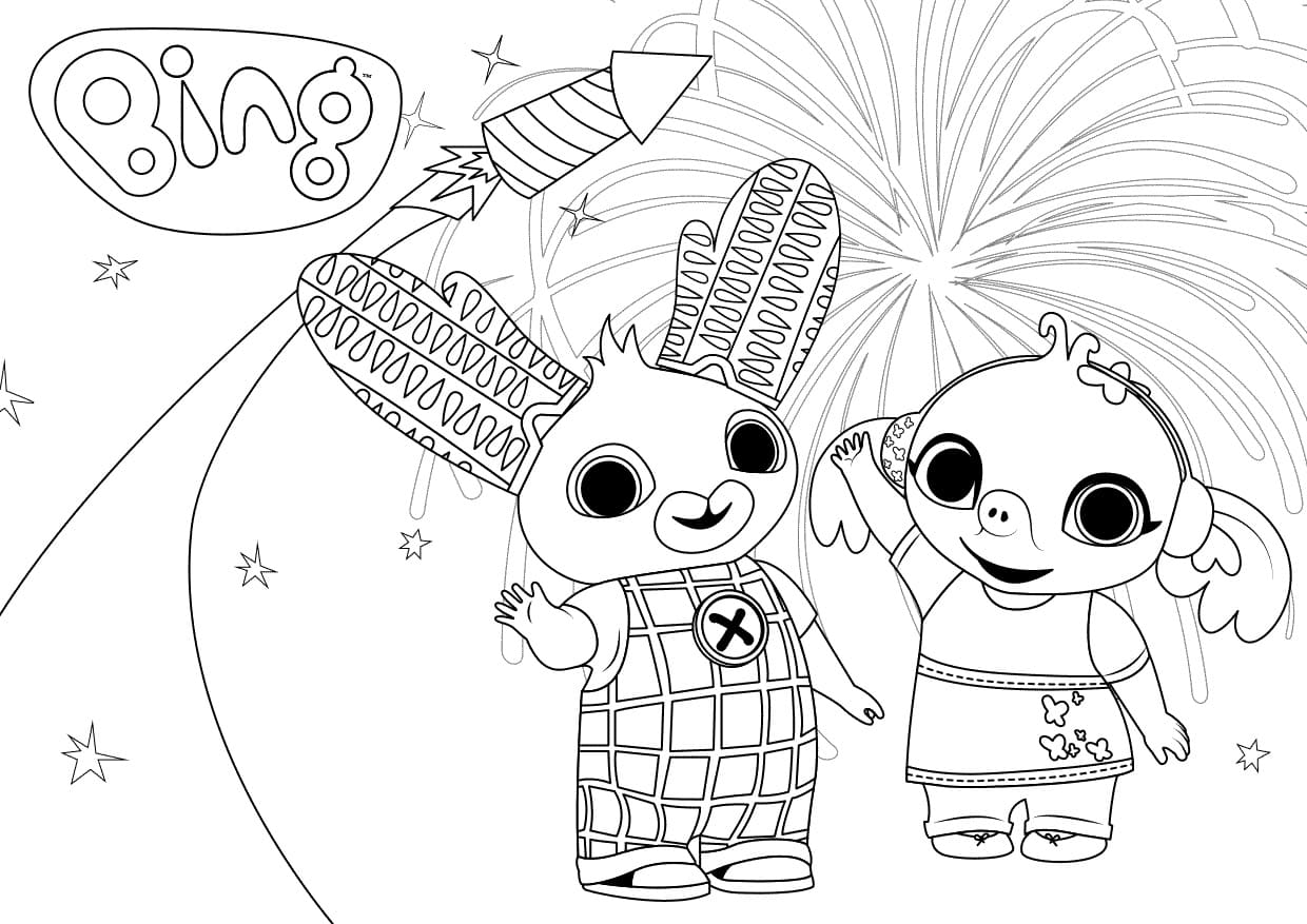 Bing et Sula coloring page