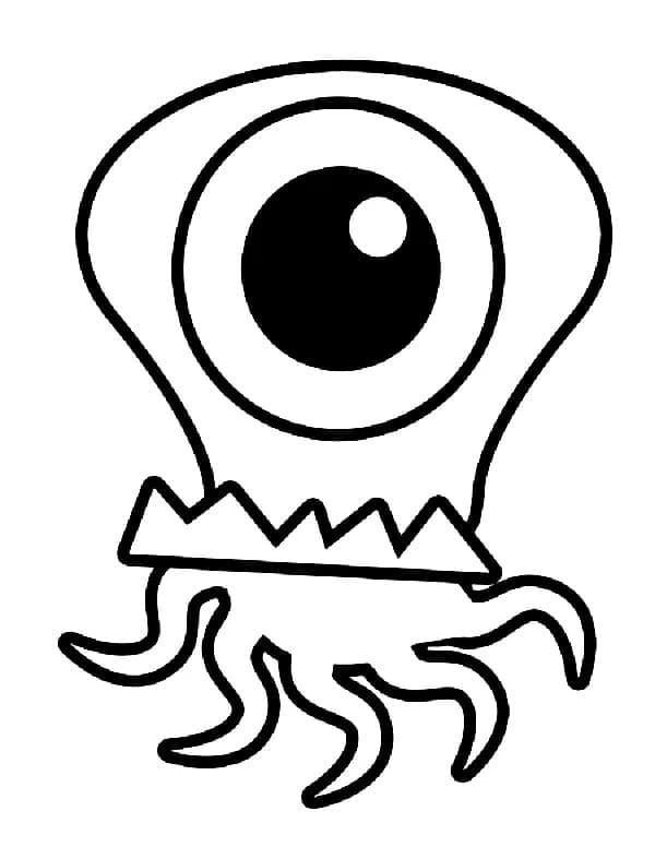 Bläckfiskmonster coloring page