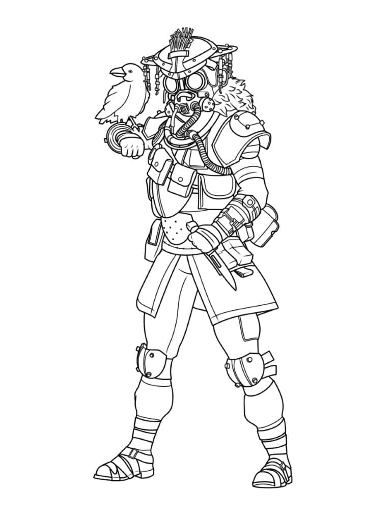 Bloodhound Apex Legends coloring page