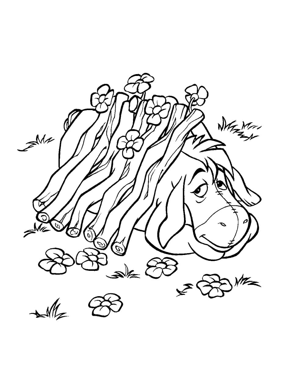 Bourriquet dans Winnie l’ourson coloring page
