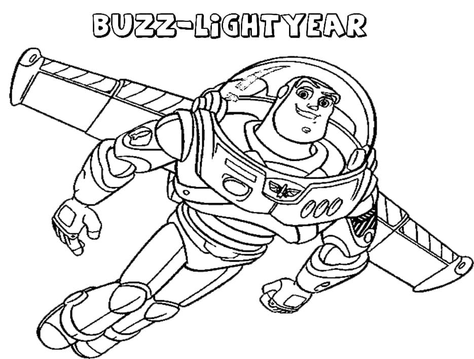 Buzz L Eclair Volant coloring page
