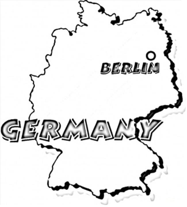 Carte Allemagne 2 coloring page