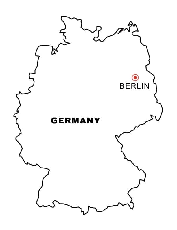 Coloriage Carte Allemagne 4