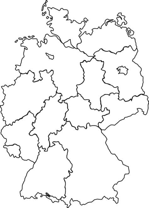 Carte Allemagne coloring page