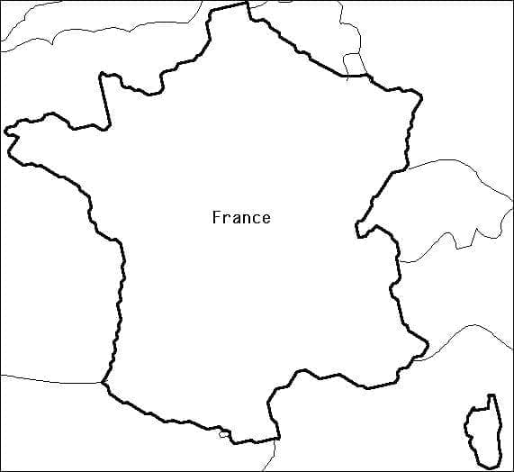 Carte de France 1 coloring page
