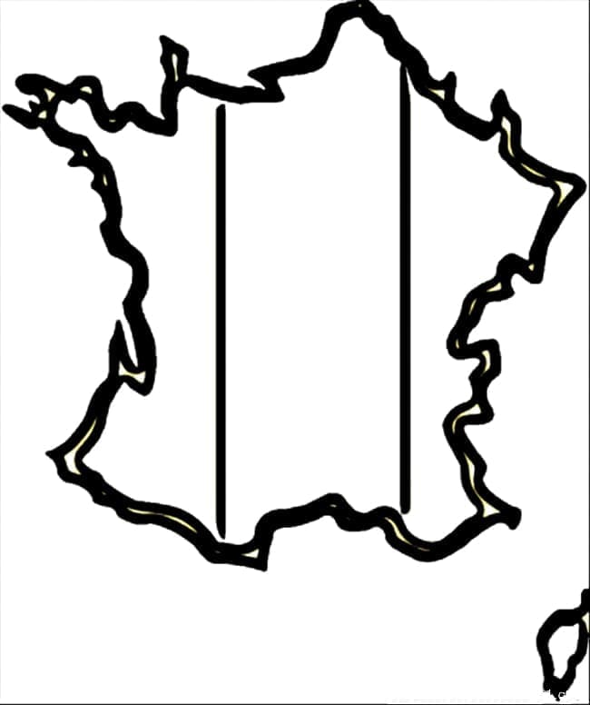 Carte de France coloring page