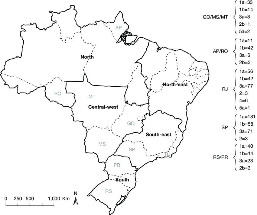 Coloriage Carte du Brésil 2