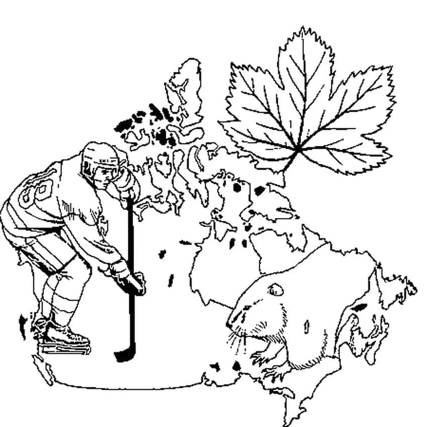 Carte du Canada 5 coloring page