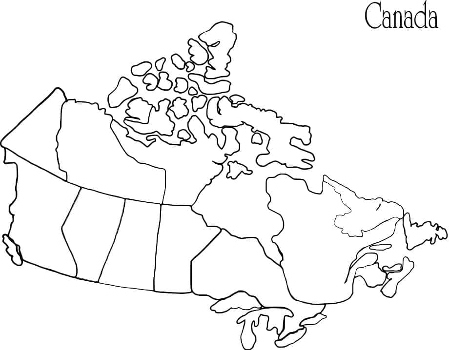 Carte du Canada 6 coloring page