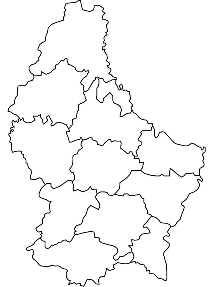 Carte du Luxembourg 1 coloring page